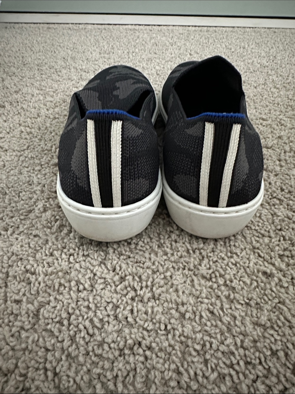 Rothy’s The Sneaker Camo Knit Slip On Shoes Black Blue Women’s 8 - Picture 5 of 6